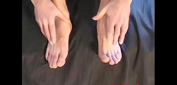  Muscular bald stud Anthony teasing and playing with his feet